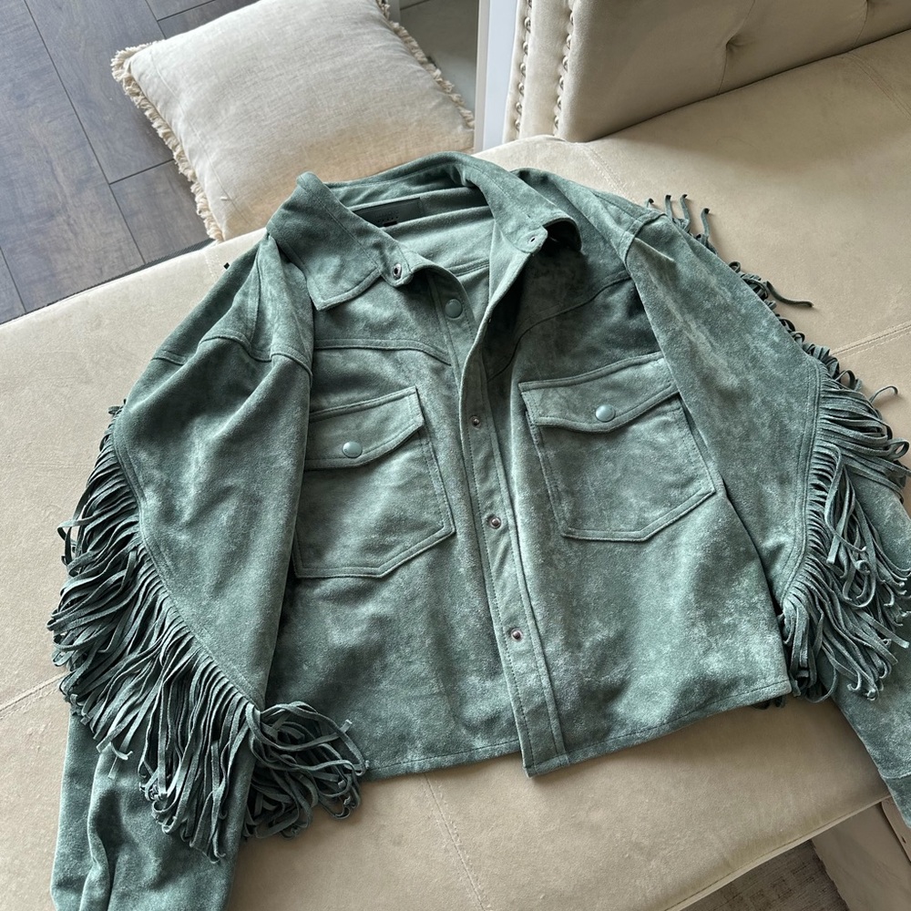 Blank NYC Sage Fringe Utility Jacket
